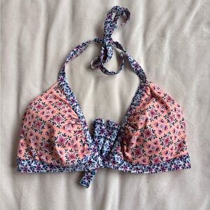 F&F Coral and Blue Boho Y2K Bikini Top